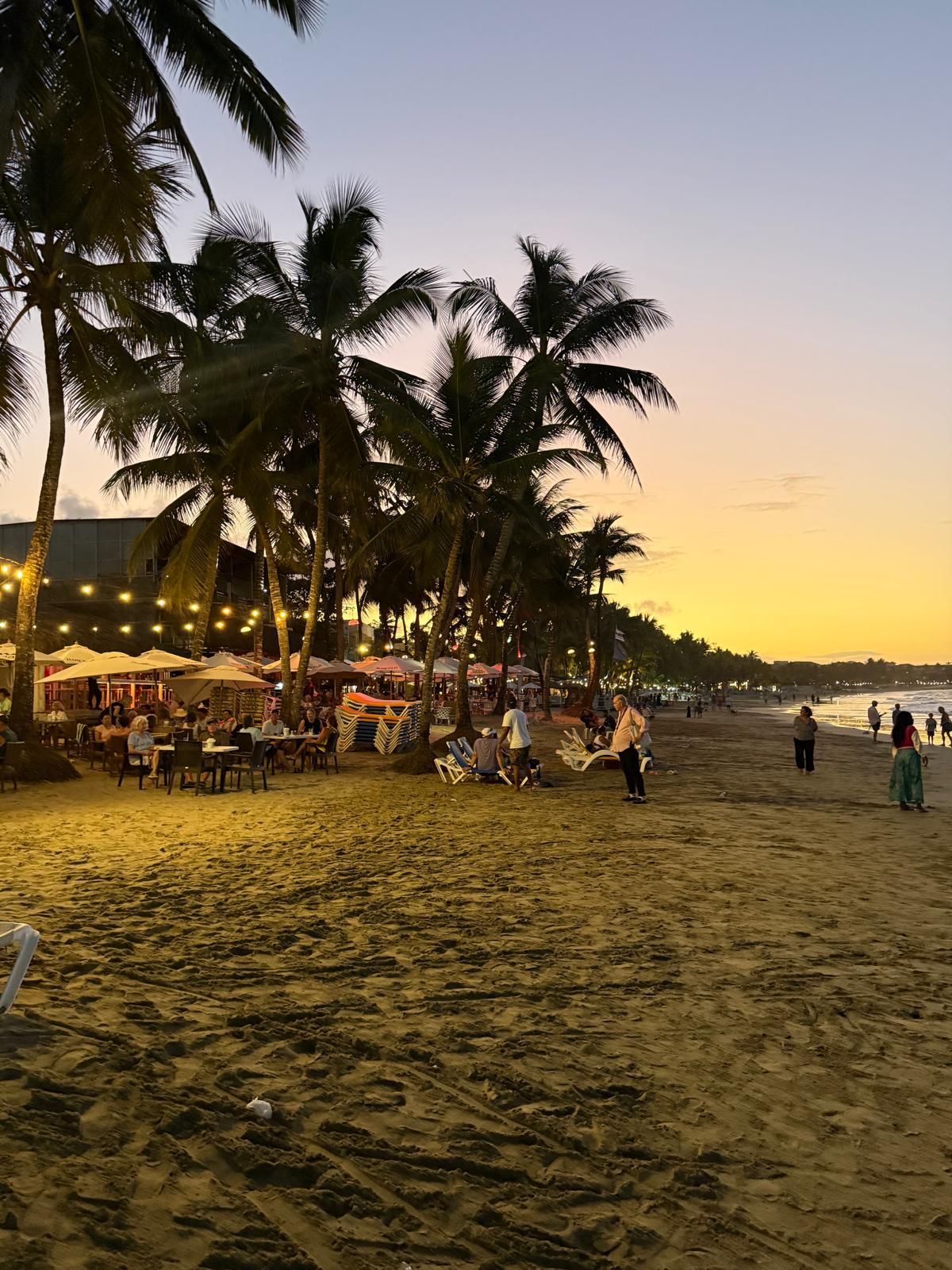 Cabarete beach at sunset
